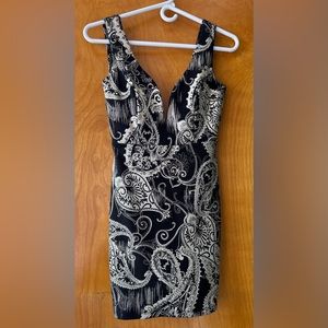 Windsor Black & Gold mini dress